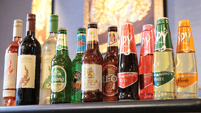 お酒のラインナップが豊富!タイビールから「パクチービール」まで